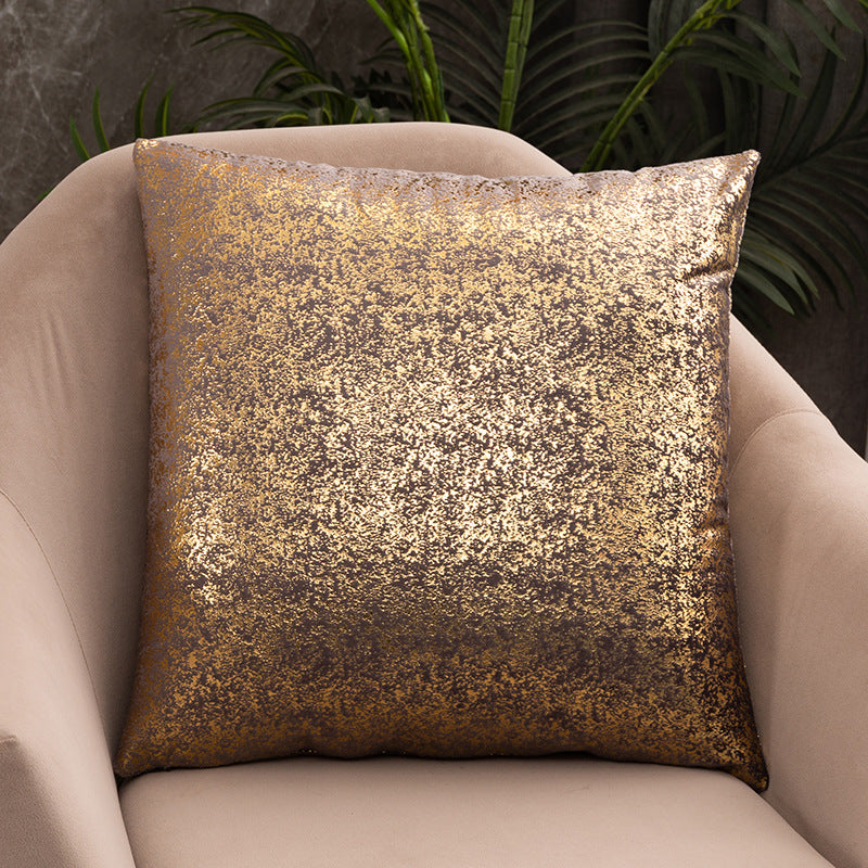 Rich Velvet Pillowcase with Gold Snowflake Design