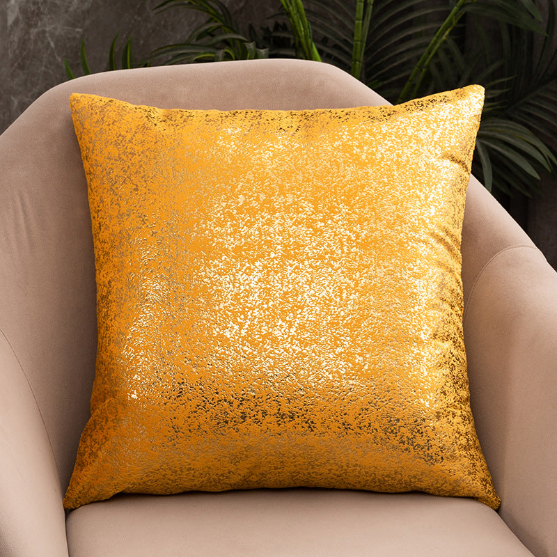 Rich Velvet Pillowcase with Gold Snowflake Design
